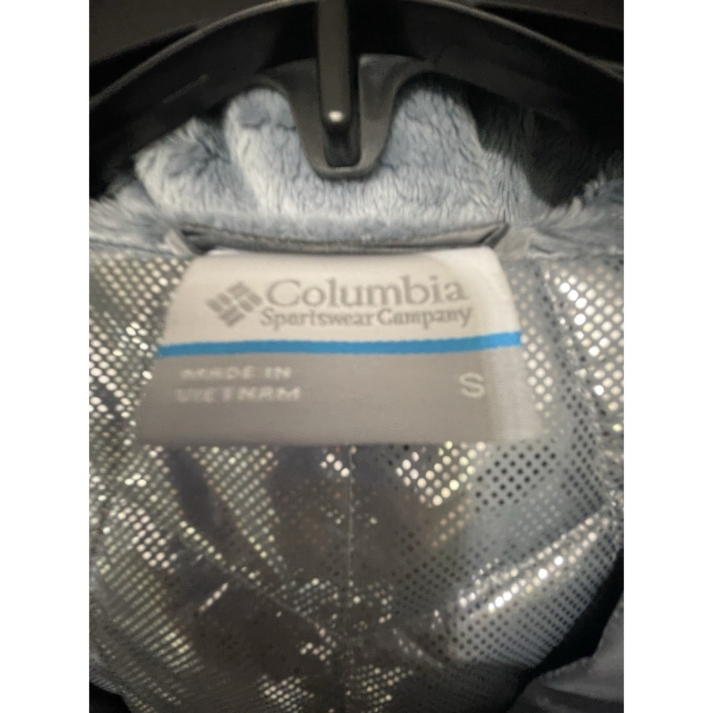 Columbia Omni-Heat Women's Gray Hooded Puffer Jacket Insulated Full Zip S - Picture 4 of 11